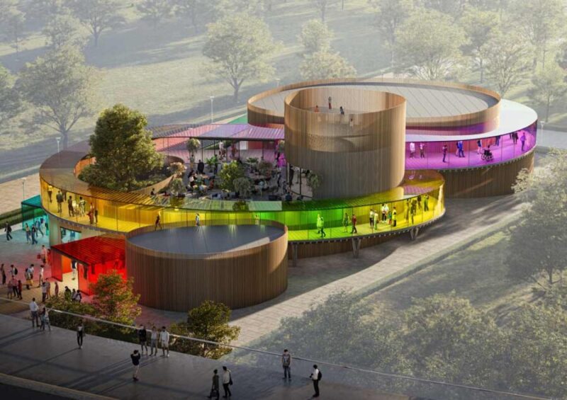 Slika enega izmed paviljonov