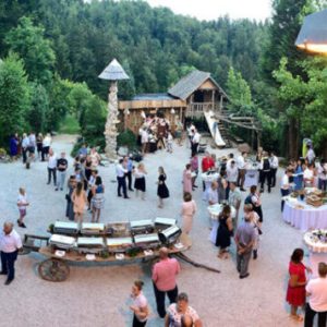 Slika iz zraka Čuden Ranč Ljubljana prostori za poslovne dogodke